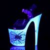 Pleaser - FLAMINGO808SW Sandale à bride à la cheville, Pole dance chaussures - Chaussures de pole dance - Blanc Product image